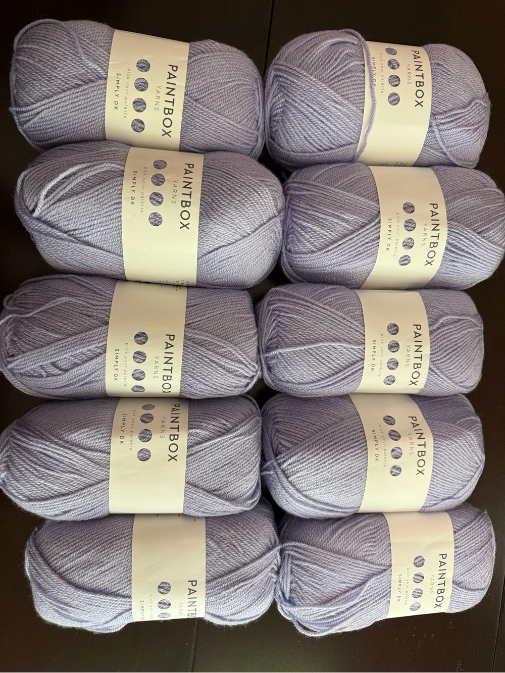 Paintbox Yarns Soft Pale Lilac Acrylic Wool - Lot of 10 Skeins
